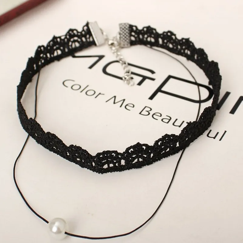 2018 New fashion simulation pearl lace necklace fashion high quality butterfly lace collar double retro short women's necklace
2018 New fashion simulation pearl lace necklace fashion high quality butterfly lace collar double retro short women's necklace