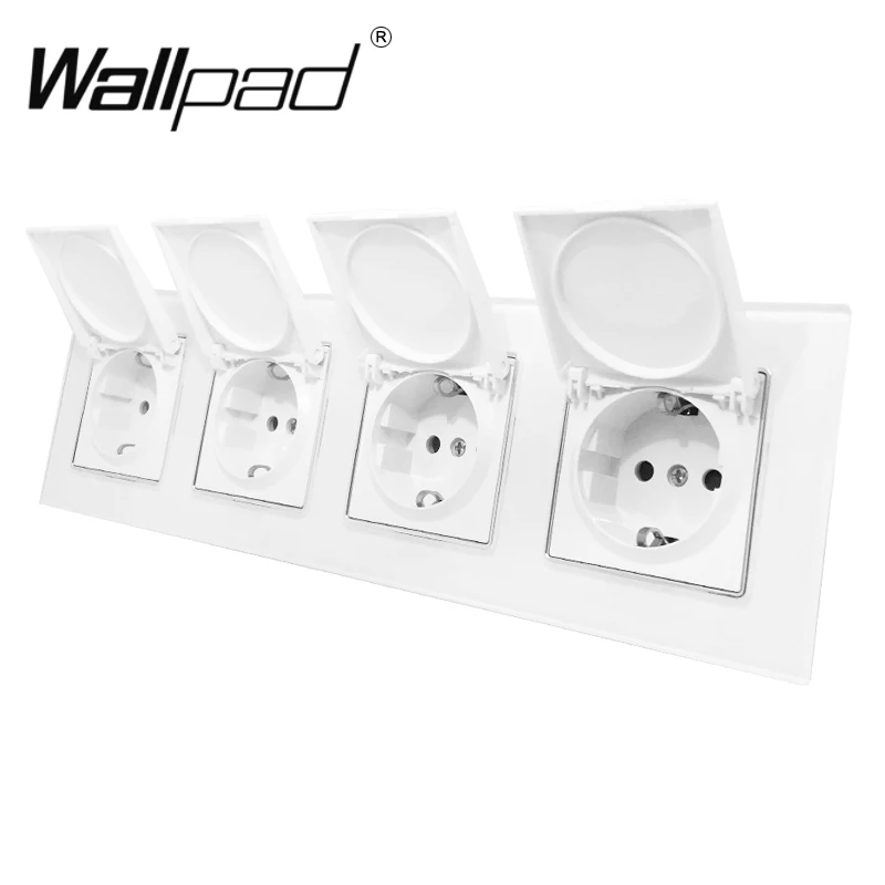 4 Way EU Socket with Cap Round Box Mount CE Wallpad Luxury White Crystal Glass Quadruple Frame 16A EU Schuko Outlet with Claws
4 Way EU Socket with Cap Round Box Mount CE Wallpad Luxury White Crystal Glass Quadruple Frame 16A EU Schuko Outlet with Claws