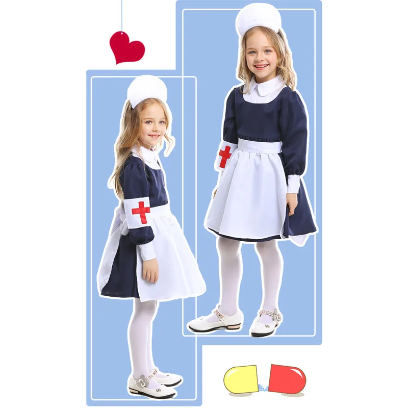 Nurse Halloween Party Dresses Halloween Costume for Kids Princess Dress Deep Blue White Princess Dress Elegant Fancy dress
Nurse Halloween Party Dresses Halloween Costume for Kids Princess Dress Deep Blue White Princess Dress Elegant Fancy dress