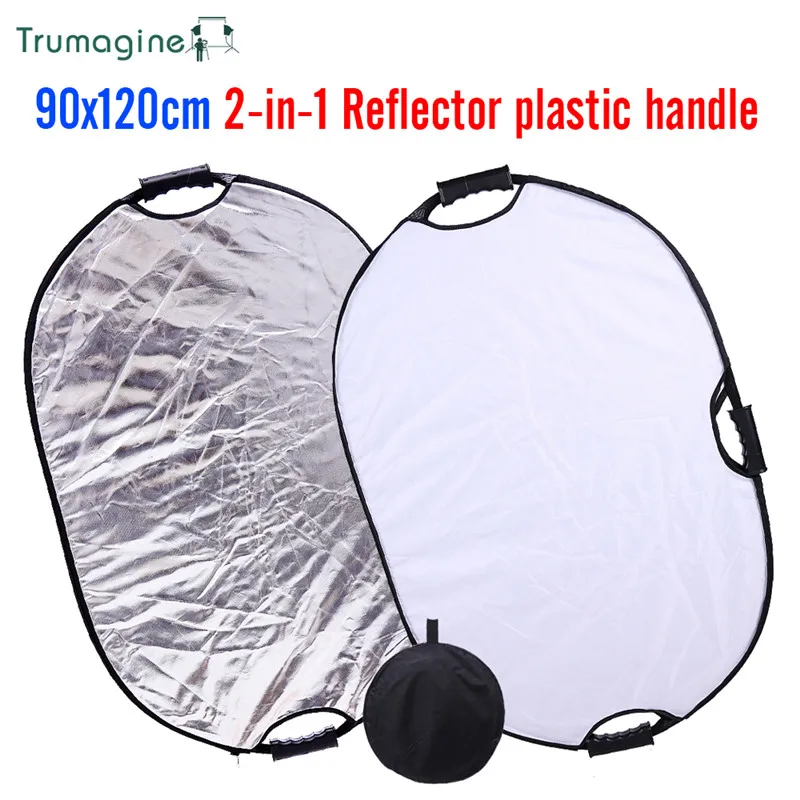 TRUMAGINE 90x120CM 2 IN 1 Silver/White Portable Collapsible Light Oval Reflector Light Reflector Diffuser Photography Reflector
TRUMAGINE 90x120CM 2 IN 1 Silver/White Portable Collapsible Light Oval Reflector Light Reflector Diffuser Photography Reflector