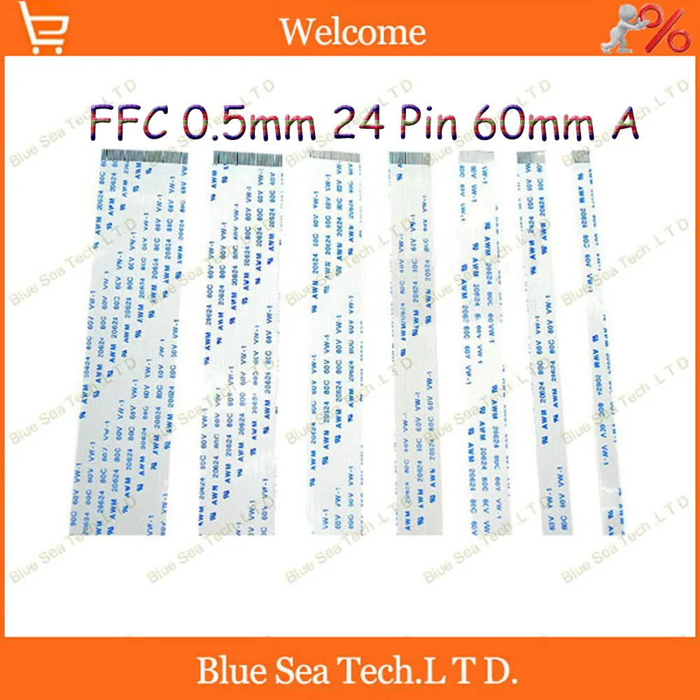 FFC FPC Гибкий плоский кабель 0 5 мм шаг 24 Pin 60 Isotropy A Cable 20624. Приветствуется
