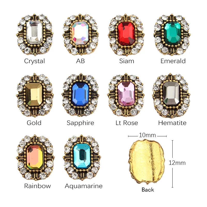 Hot sale Retro Metal Re-octagonal 10x12mm 3D nail art decorative rhinestone DIY Nail art decorations jewelry accessoires
Hot sale Retro Metal Re-octagonal 10x12mm 3D nail art decorative rhinestone DIY Nail art decorations jewelry accessoires