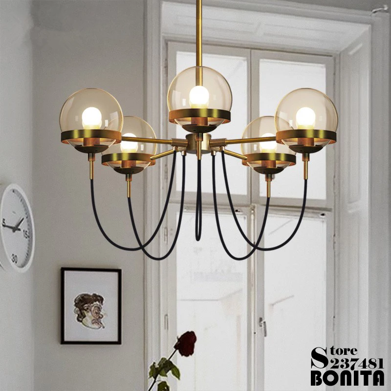 Vintage Hotel Lobby Brass Round Ring Amber Glass Ball Cord Pendant Lamp Spider Copper Iron Hanging Lights For Dining Room
Vintage Hotel Lobby Brass Round Ring Amber Glass Ball Cord Pendant Lamp Spider Copper Iron Hanging Lights For Dining Room