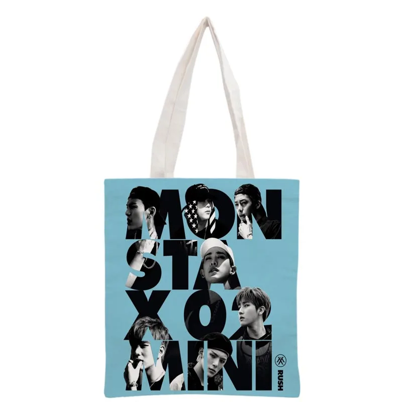 Monsta X Handbag Korea-Pop printing canvas tote bag Reusable Foldable Canvas Women Bags 30x35cm custom your image
Monsta X Handbag Korea-Pop printing canvas tote bag Reusable Foldable Canvas Women Bags 30x35cm custom your image