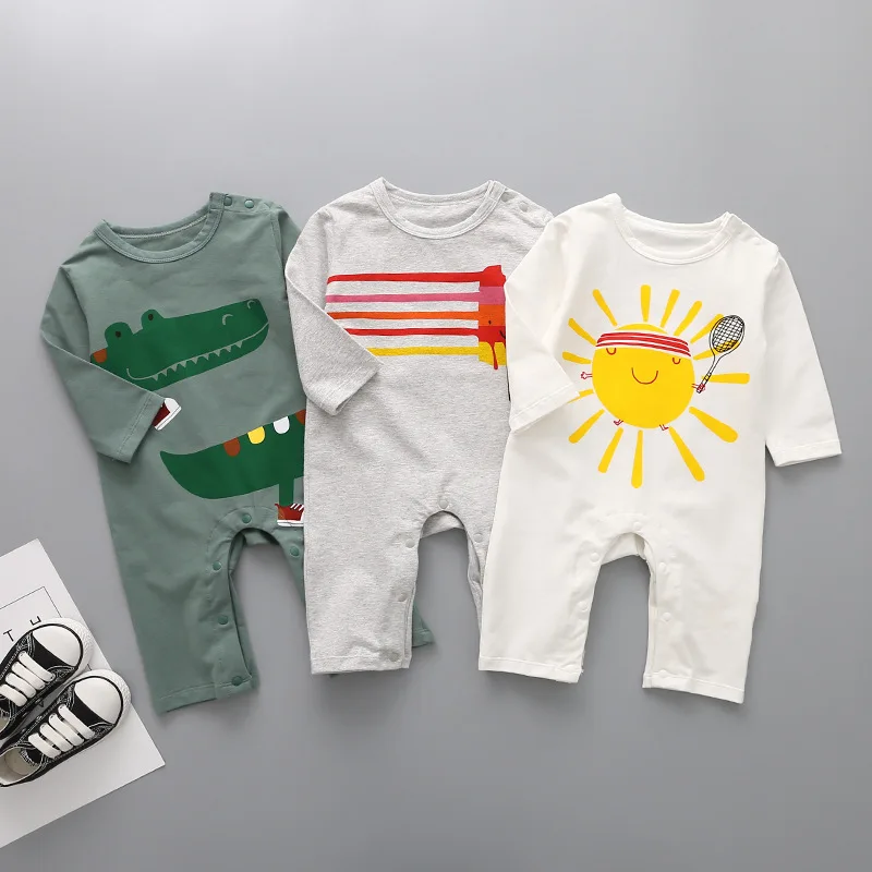 2020 New Bebe roupas Baby Cotton rompers Lovely puppy dog crocodile print Newborn baby Clothes Autumn soft warm overall jumpsuit
2020 New Bebe roupas Baby Cotton rompers Lovely puppy dog crocodile print Newborn baby Clothes Autumn soft warm overall jumpsuit