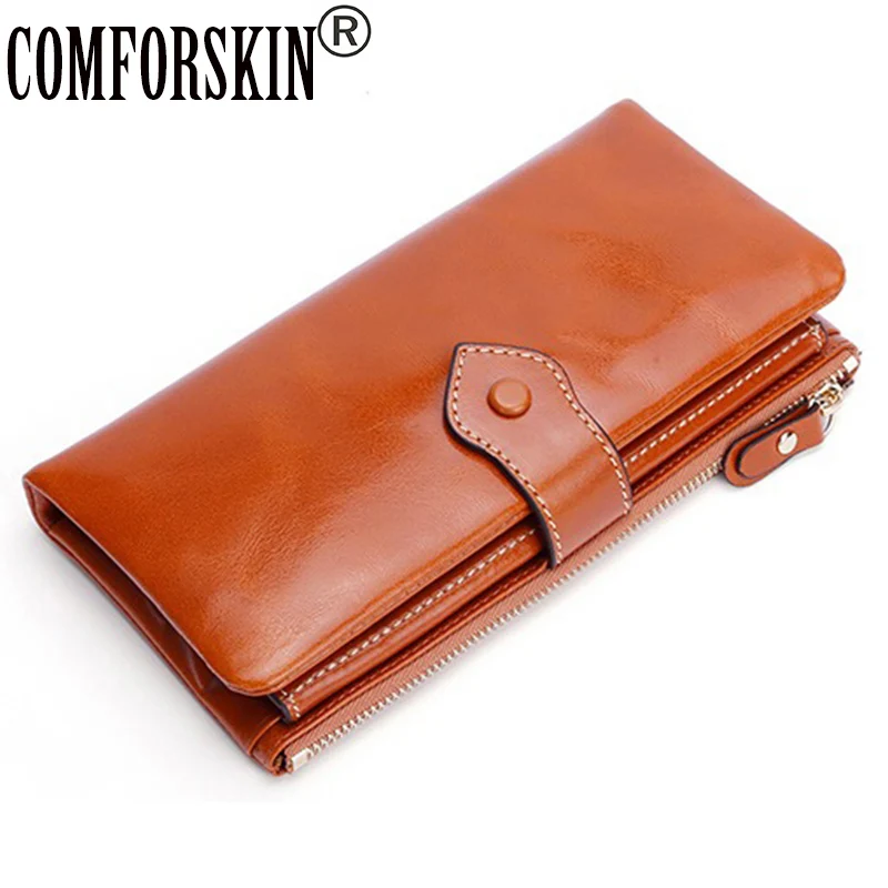 COMFORSKIN Long Multi-function Female Wallet European And American Style Women Leather Wallet Guaranteed Cowhide Zipper Purses
COMFORSKIN Long Multi-function Female Wallet European And American Style Women Leather Wallet Guaranteed Cowhide Zipper Purses