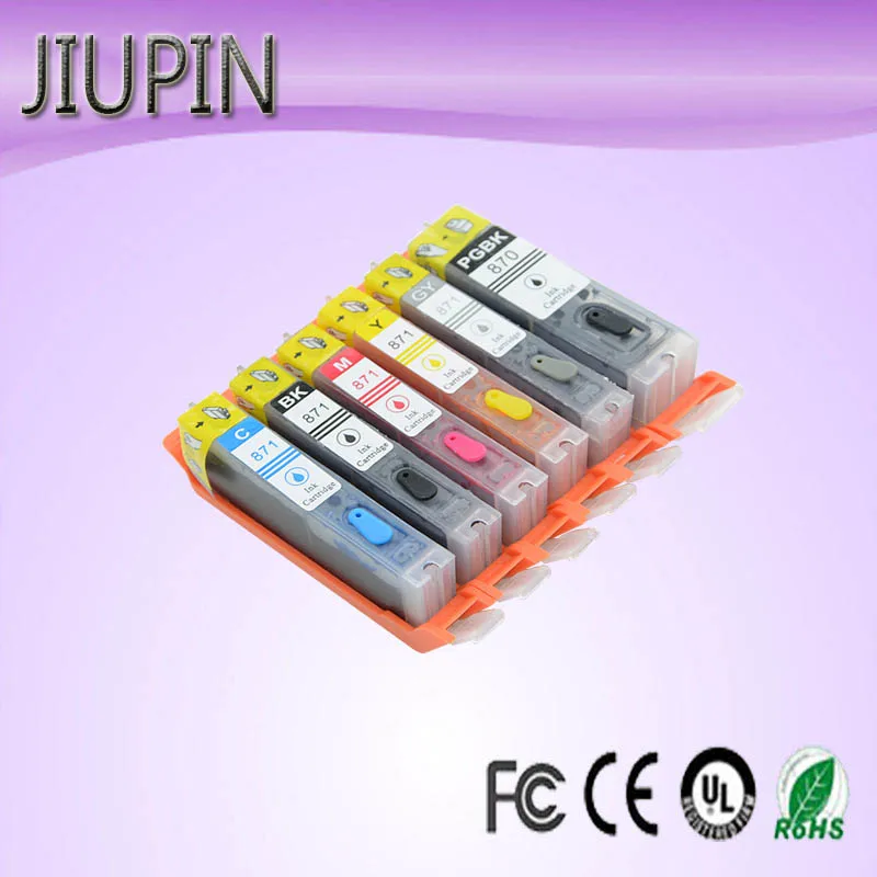 JIUPIN 6 шт. картридж со съедобными чернилами PGI-870 CLI-871 для Canon PIXMA MG7780 TS8080 TS9080 принтер
JIUPIN 6 шт. картридж со съедобными чернилами PGI-870 CLI-871 для Canon PIXMA MG7780 TS8080 TS9080 принтер