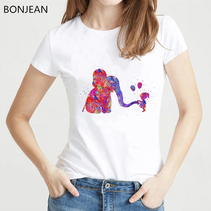 2019 Summer top Funny watercolor Girl with elephant t shirt women balloon tshirt femme harajuku kawaii t-shirt karean clothes
2019 Summer top Funny watercolor Girl with elephant t shirt women balloon tshirt femme harajuku kawaii t-shirt karean clothes
