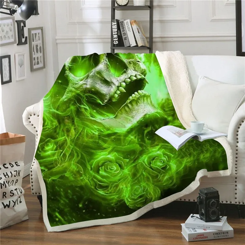 Skull Print Quilts Travel Plush Blanket Office Washable Bedspread Green Fleece Throw Blanket Fashion Drop Ship
Skull Print Quilts Travel Plush Blanket Office Washable Bedspread Green Fleece Throw Blanket Fashion Drop Ship