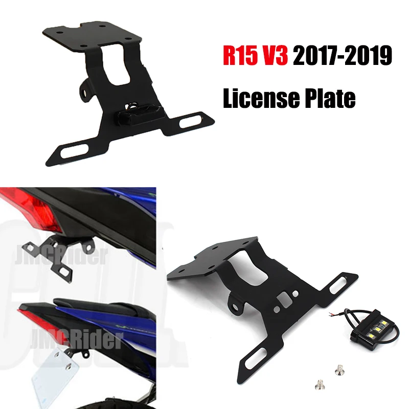 License Plate Holder For YAMAHA YZF R15 V3.0 V3 VVA 2018 Motorcycle Rear Fender Eliminator Registration Frame Bracket LED Light
License Plate Holder For YAMAHA YZF R15 V3.0 V3 VVA 2018 Motorcycle Rear Fender Eliminator Registration Frame Bracket LED Light