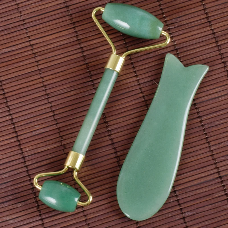 Jade Roller Face Guasha Tool 2 Pcs Finger Massage Set Natural Stone Health Care SPA Acupuncture Scraping Healing Crystal Beauty
Jade Roller Face Guasha Tool 2 Pcs Finger Massage Set Natural Stone Health Care SPA Acupuncture Scraping Healing Crystal Beauty