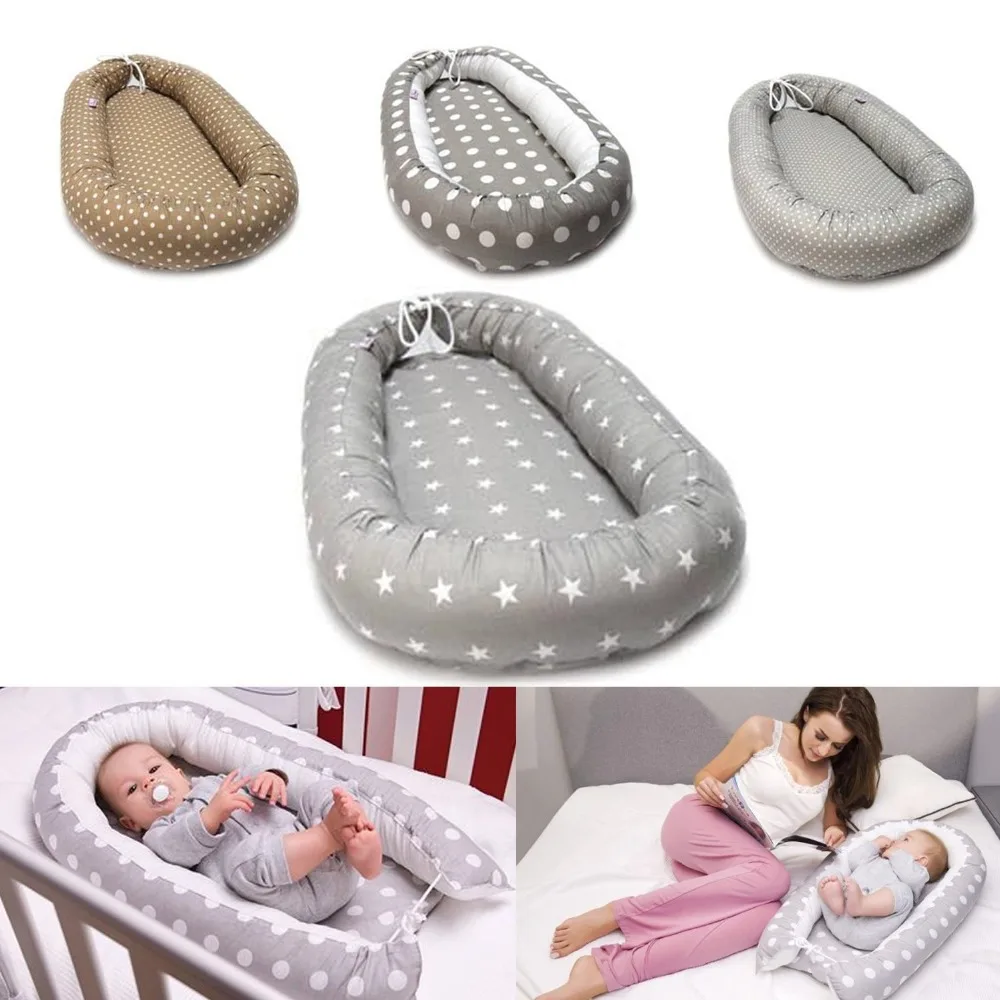 Детское гнездо кровать кроватка переносная съемная и моющаяся дорожная подушка