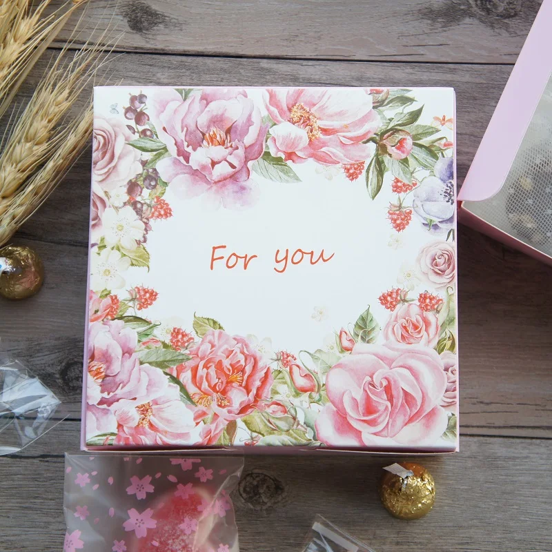13.5*13.5*5cm 10pcs pink rose for you design Paper Box candy Cookie Storage Boxes valentine Wedding Christmas gift Packaging
13.5*13.5*5cm 10pcs pink rose for you design Paper Box candy Cookie Storage Boxes valentine Wedding Christmas gift Packaging