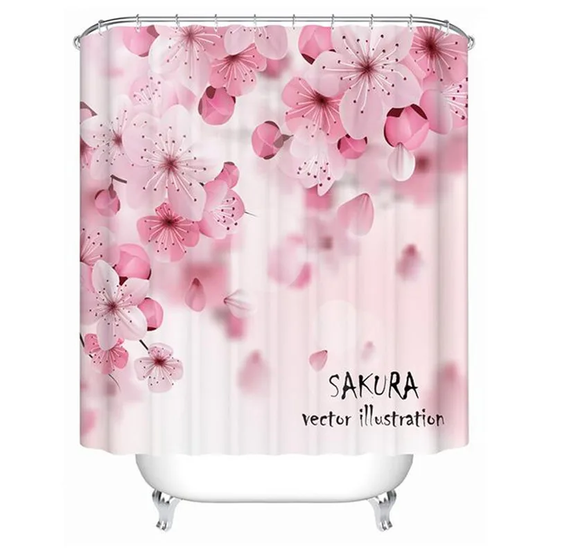Romantic Sakura Shower Curtain Waterproof Polyester Thickened Toilet Partition Curtain Bathroom Curtain with Hooks Home Decor
Romantic Sakura Shower Curtain Waterproof Polyester Thickened Toilet Partition Curtain Bathroom Curtain with Hooks Home Decor