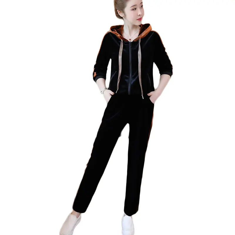 New Leisure Korean Fashion Pleuche Suits Spring Autumn Hooded Fleece Clothing Set 2 Pcs Hoodies Pants Women Casual Outfit XL-5XL
New Leisure Korean Fashion Pleuche Suits Spring Autumn Hooded Fleece Clothing Set 2 Pcs Hoodies Pants Women Casual Outfit XL-5XL