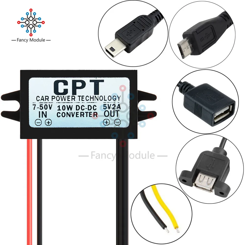 Преобразователь питания автомобильный, DC-DC, 7-50 в до 5 В, 2 А, 10 Вт, Micro Mini USB, понижающий адаптер питания, низкий нагрев, автоматическая защита
Преобразователь питания автомобильный, DC-DC, 7-50 в до 5 В, 2 А, 10 Вт, Micro Mini USB, понижающий адаптер питания, низкий нагрев, автоматическая защита