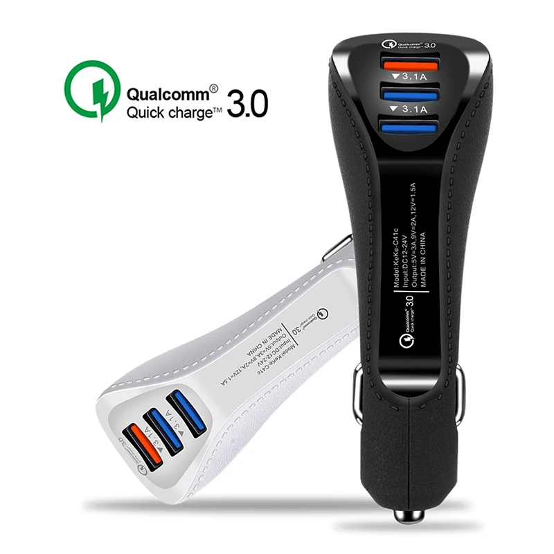 3.1A Car Charger 3 USB Port QC 3.0 Fast Charge Charging Mobile Smart Phone For iPhone ipad Samsung Xiaomi C Type Android Tablet
3.1A Car Charger 3 USB Port QC 3.0 Fast Charge Charging Mobile Smart Phone For iPhone ipad Samsung Xiaomi C Type Android Tablet
