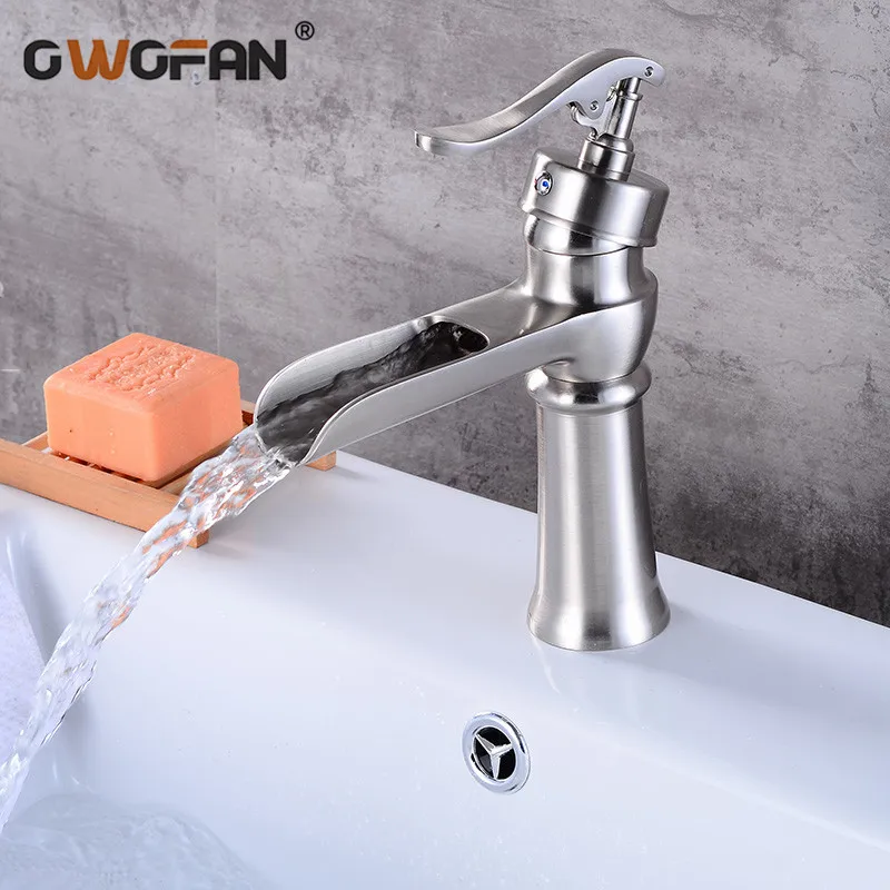 Basin Faucets Waterfall Bathroom Faucet Single handle Basin Mixer Tap Bath Antique Faucet Brass Sink Water Crane Silver S79-393
Basin Faucets Waterfall Bathroom Faucet Single handle Basin Mixer Tap Bath Antique Faucet Brass Sink Water Crane Silver S79-393