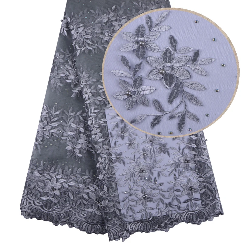 Latest Gray Color French Nigerian Laces Fabrics High Quality Tulle African Laces Fabric Wedding African French Tulle Lace 1289
Latest Gray Color French Nigerian Laces Fabrics High Quality Tulle African Laces Fabric Wedding African French Tulle Lace 1289