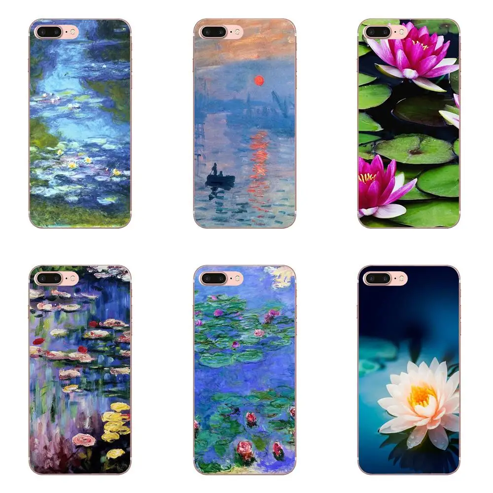 Фото Мягкий художественный принт Monet Водяные лилии Lotus для Sony Xperia Z Z1 Z2 Z3 Z4 Z5 compact Mini M2 M4 M5