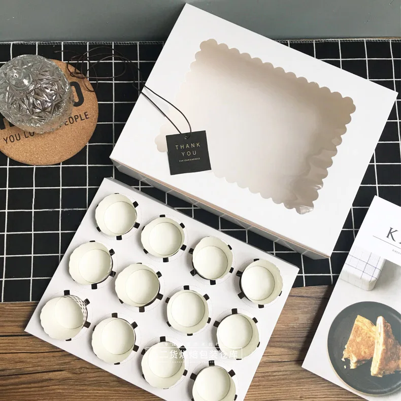 5 pcs cupcake box with window White Brown kraft paper Boxes Dessert Mousse box 12 Cup Cake Holders wholesalers Customized
5 pcs cupcake box with window White Brown kraft paper Boxes Dessert Mousse box 12 Cup Cake Holders wholesalers Customized