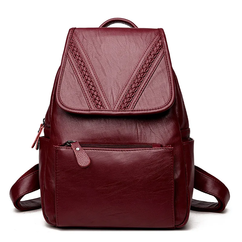 Sheepskin Genuine Leather Women Backpacks New Fashion Luxury Brand Female Real Leather Ladies Girl Weave Student Casual Backpack
Sheepskin Genuine Leather Women Backpacks New Fashion Luxury Brand Female Real Leather Ladies Girl Weave Student Casual Backpack
