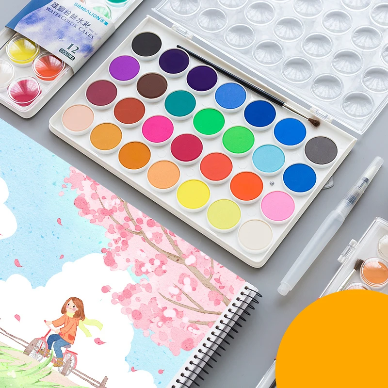 LifeMaster Simbalion порошок для тиснения акварельные краски с кисточкой Aquarela пигменты