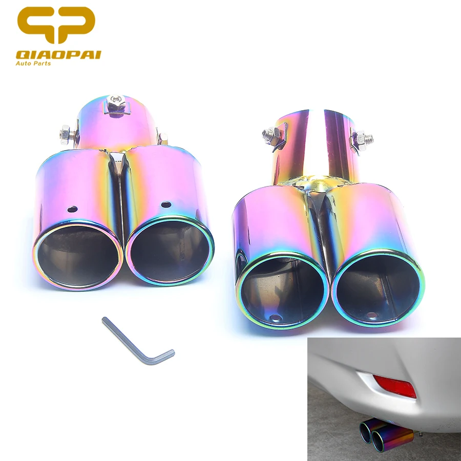 1Piece Car Styling Modified Exhaust Tail Muffler Stainless Steel Auto Double Dual Exhaust Tips Auro Accessories For Volkswagen
1Piece Car Styling Modified Exhaust Tail Muffler Stainless Steel Auto Double Dual Exhaust Tips Auro Accessories For Volkswagen