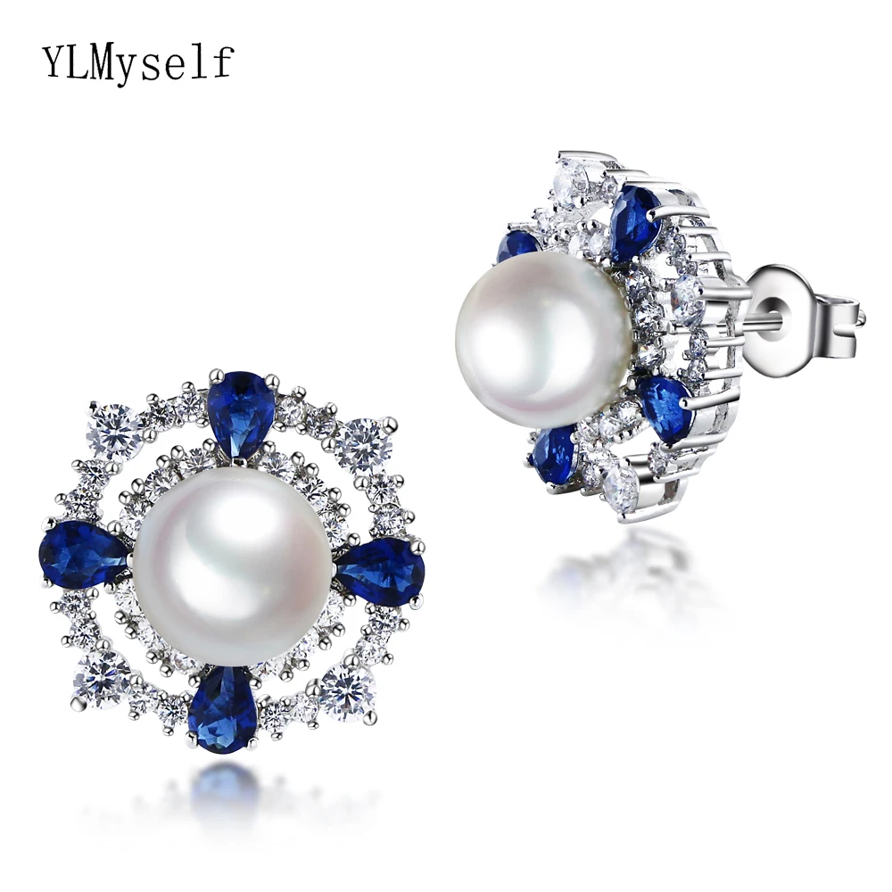 New Charming Round Pearl and Blue CZ Earring Shiny Crystal Trendy Jewelry Big Stud Earrings Copper Jewellery
New Charming Round Pearl and Blue CZ Earring Shiny Crystal Trendy Jewelry Big Stud Earrings Copper Jewellery