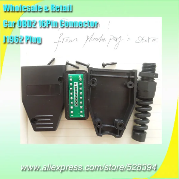 FINETRIP Wholesale Price colors optional 45pcs Fast Delivery Universal 16pin OBD-II OBD2 male Plug J1962M Connector Adapter
FINETRIP Wholesale Price colors optional 45pcs Fast Delivery Universal 16pin OBD-II OBD2 male Plug J1962M Connector Adapter