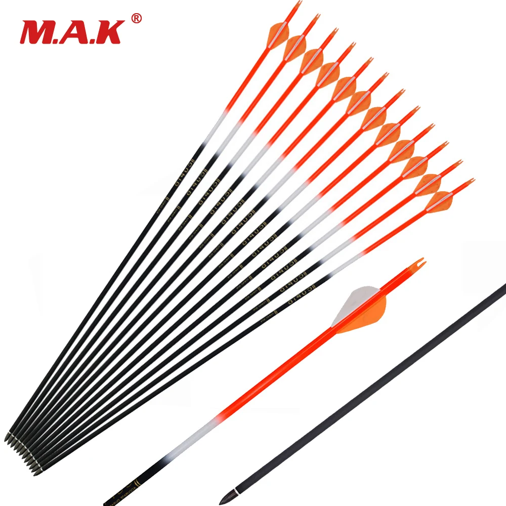Spine 600 Mixed Carbon Arrow 32 inches Outer Diameter 7.6 mm Inner diameter 6.2 mm for Archery Hunting
Spine 600 Mixed Carbon Arrow 32 inches Outer Diameter 7.6 mm Inner diameter 6.2 mm for Archery Hunting