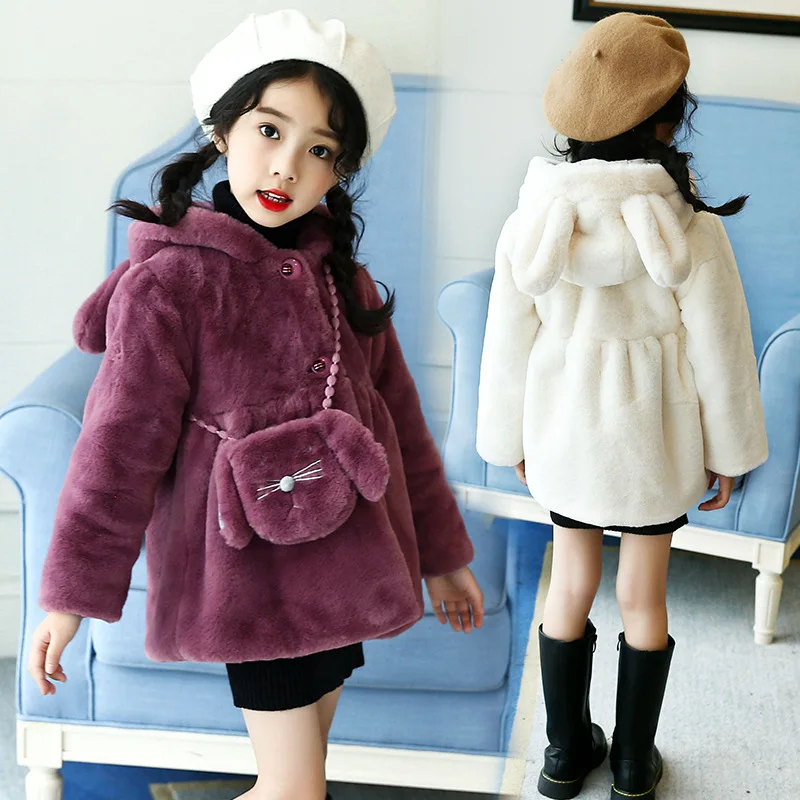 Ear Hooded Children Coat Cartoon Girls Winter Coat Winter Long Sleeve Faux Fur Coat Warm Jacket Baby Cotton Thick Kids Outerwear
Ear Hooded Children Coat Cartoon Girls Winter Coat Winter Long Sleeve Faux Fur Coat Warm Jacket Baby Cotton Thick Kids Outerwear