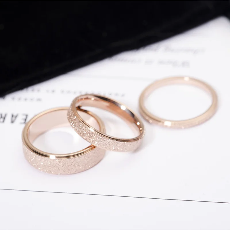 YUN RUO Rose Gold Color Frosted Finger Ring for Woman Man Wedding Jewelry 316L Stainless Steel Top Quality Never Fade Size 3-10
YUN RUO Rose Gold Color Frosted Finger Ring for Woman Man Wedding Jewelry 316L Stainless Steel Top Quality Never Fade Size 3-10