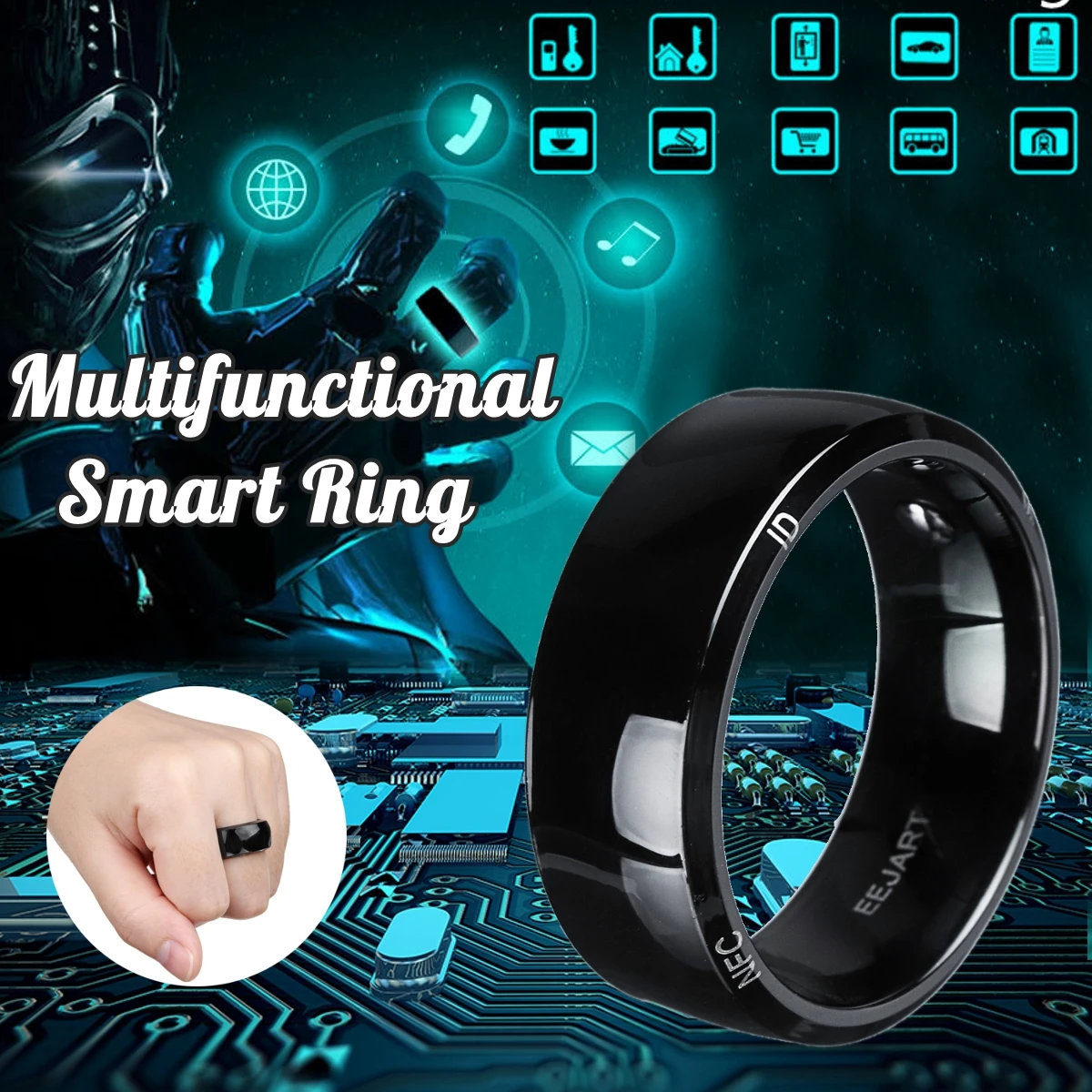 Waterproof Unlock Health Protection Smart Ring Wear New technology Magic Finger NFC Ring For Android Windows NFC Mobile Phone
Waterproof Unlock Health Protection Smart Ring Wear New technology Magic Finger NFC Ring For Android Windows NFC Mobile Phone