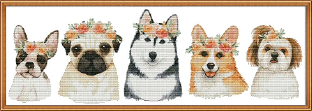 Dog cross stitch kit aida 14ct 11ct count print canvas stitches embroidery DIY handmade
Dog cross stitch kit aida 14ct 11ct count print canvas stitches embroidery DIY handmade