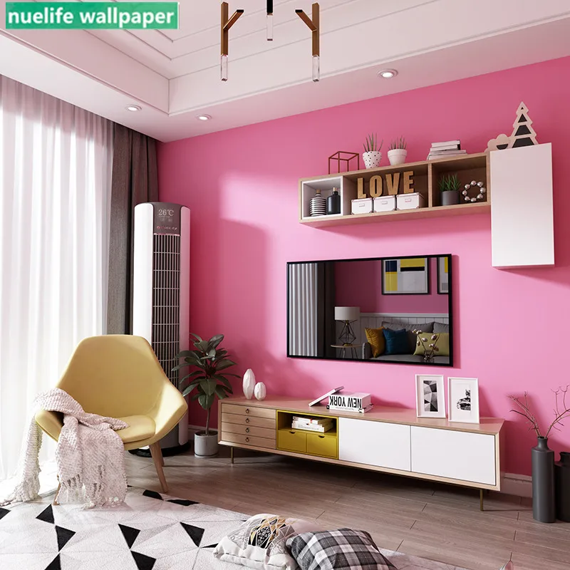 Pink solid color non-woven wallpaper clothing store restaurant office princess room living room bedroom background wall paper
Pink solid color non-woven wallpaper clothing store restaurant office princess room living room bedroom background wall paper