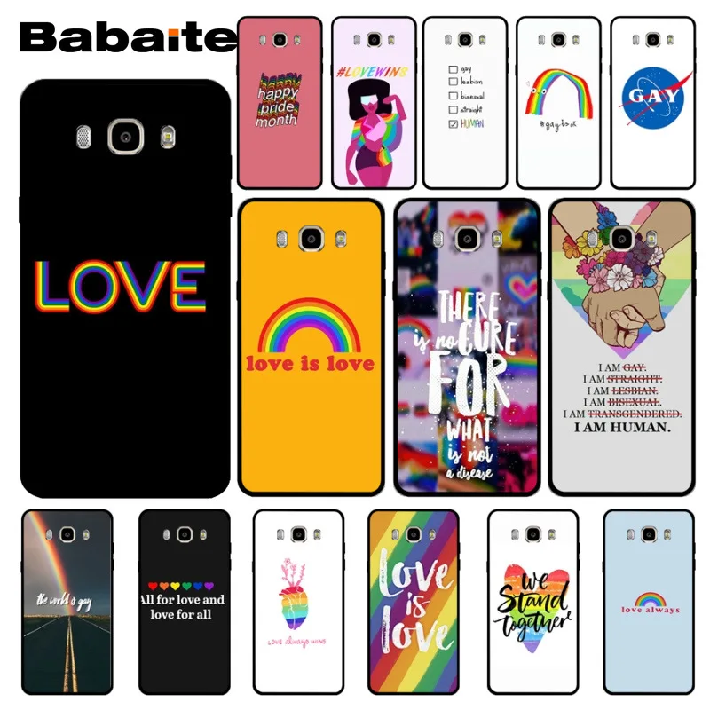 Твердый пластиковый чехол для сотового телефона Babaite ЛГБТ с надписью Love is love samsung