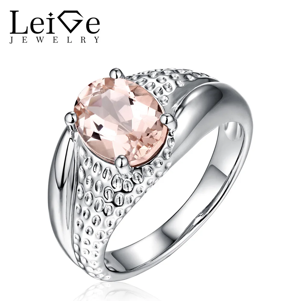 Leige Jewelry Morganite Ring Pink Gemstone Oval Cut Women Wedding Engagement Sterling Silver Promise Ring Anniversary Gift
Leige Jewelry Morganite Ring Pink Gemstone Oval Cut Women Wedding Engagement Sterling Silver Promise Ring Anniversary Gift