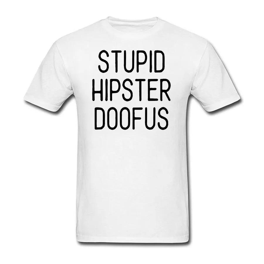 Глупо Hipster Doofus футболка Летняя Футболки Мода 100% хлопковая футболка|Мужские