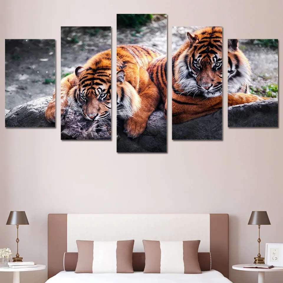 Canvas Painting Living Room Wall Poster 5 Panel Animal Tiger Frames In Modular Print Cuadros Decoration Modular Pictures YGYT
Canvas Painting Living Room Wall Poster 5 Panel Animal Tiger Frames In Modular Print Cuadros Decoration Modular Pictures YGYT