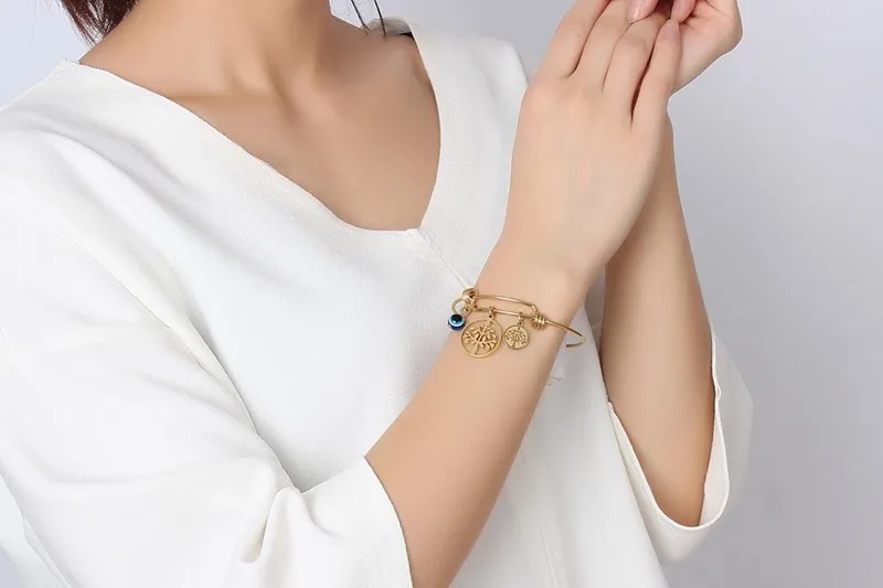 Но Дерево жизни корейский тренд Jewelry цвет золотистый браслет тег b-112 | Украшения и