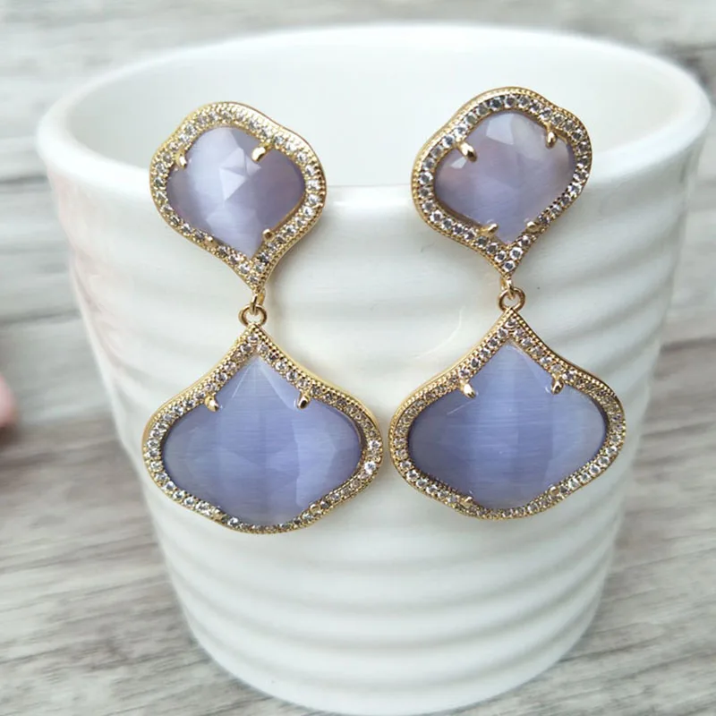 Серьги подвески с натуральным опалом 5 пар|dangle earrings|earrings jewelrynatural opal earrings |