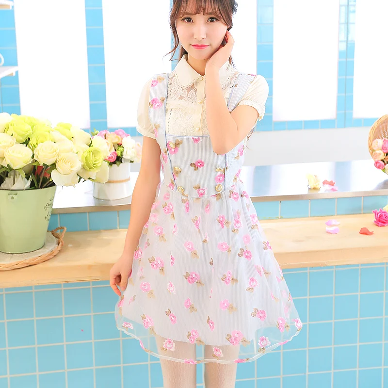 Princess sweet lolita dress Uncle Flower Sweet flowers organza splice bar cotton shoulder-straps connect dress UF71
Princess sweet lolita dress Uncle Flower Sweet flowers organza splice bar cotton shoulder-straps connect dress UF71