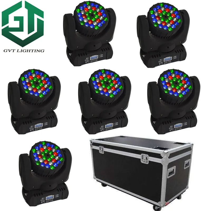 6pcs/lot with Flight Case Professional led beam moving head light RGBW 36x3W led moving head lights DMX512 stage effect lights
6pcs/lot with Flight Case Professional led beam moving head light RGBW 36x3W led moving head lights DMX512 stage effect lights