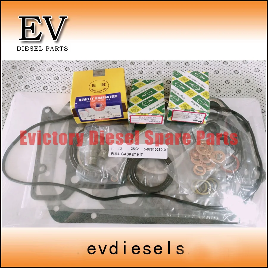 EV For Isuzu 3KC2 engine rebuild kit piston ring+full cylinder head gasket and crankshaft&con rod bearing
EV For Isuzu 3KC2 engine rebuild kit piston ring+full cylinder head gasket and crankshaft&con rod bearing