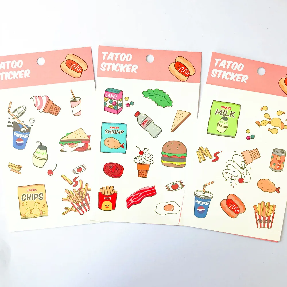 1 Sheet Kawaii Fast Food Tatoo Stickers DIY Adhensive Mini Stickers Stationery Decorative Stick Label School Office Supply
1 Sheet Kawaii Fast Food Tatoo Stickers DIY Adhensive Mini Stickers Stationery Decorative Stick Label School Office Supply