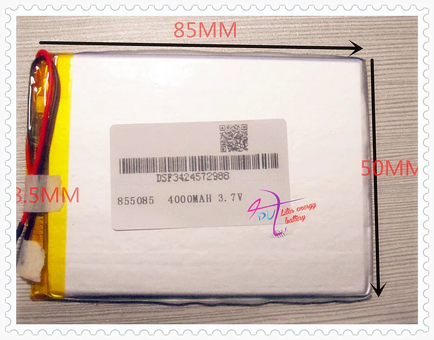 Supply of 855085 lithium polymer battery backup power battery with 855085 4000mah
Supply of 855085 lithium polymer battery backup power battery with 855085 4000mah