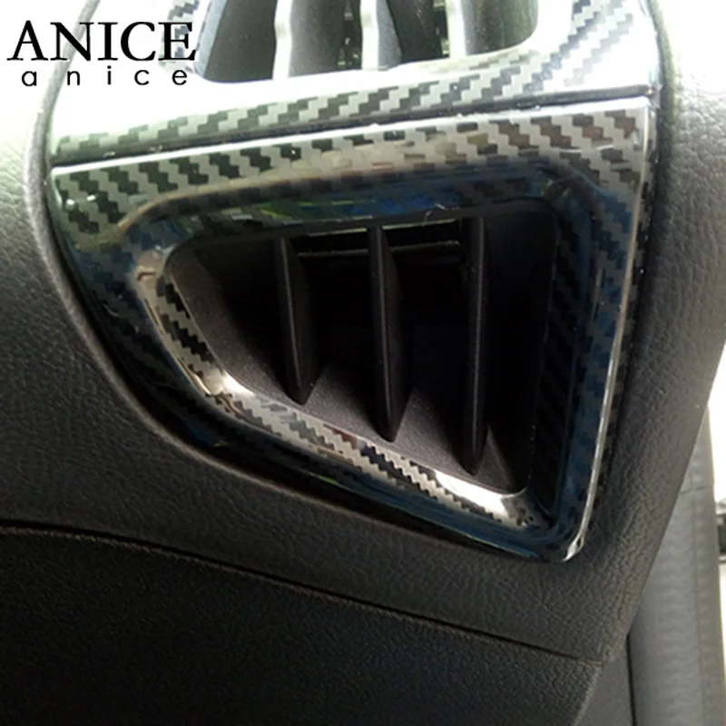 4pcs Carbon fiber color stainless Interior dashboard air conditioner vent trim For Ford Focus MK3 2015-2018 LHD LEFT HAND SIDE 
4pcs Carbon fiber color stainless Interior dashboard air conditioner vent trim For Ford Focus MK3 2015-2018 LHD LEFT HAND SIDE
