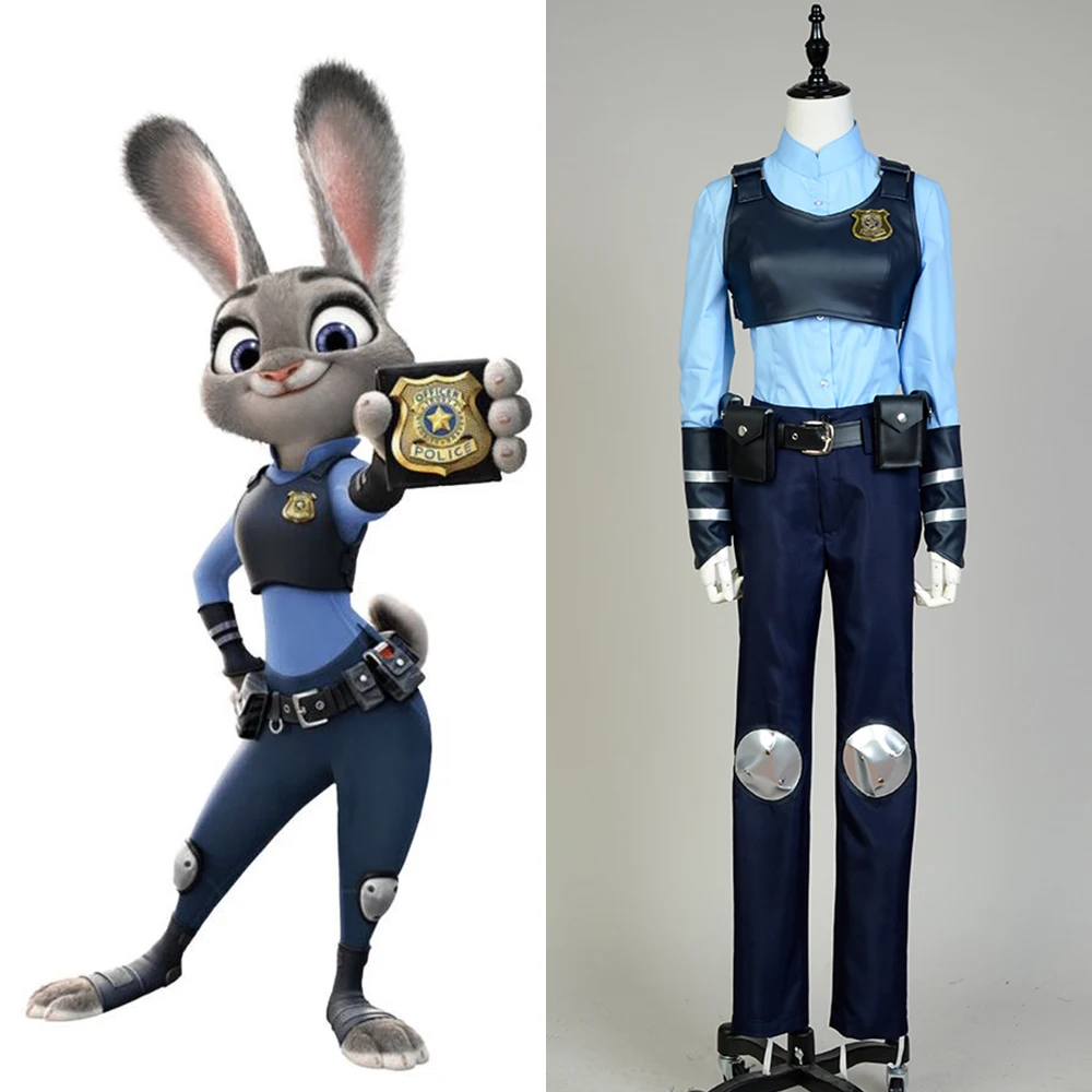 Hot Rabbit Officer Judy Hopps Cosplay Costume Adult Women Blue Full Sets Halloween Carnival Costume
Hot Rabbit Officer Judy Hopps Cosplay Costume Adult Women Blue Full Sets Halloween Carnival Costume