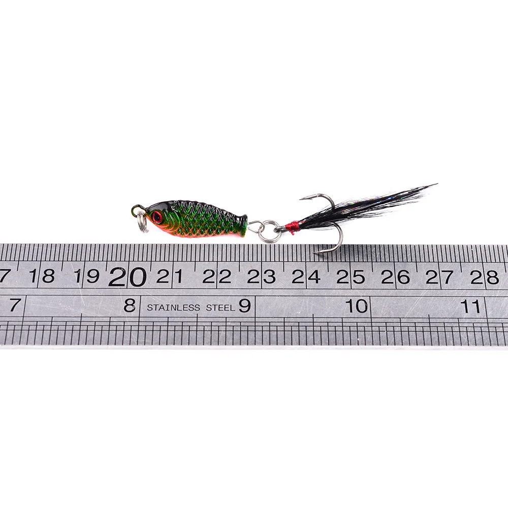 4pcs/lot 25mm/6.4g Wobbler Fishing Bait Lures Hard Bait With Feather Hook Artificial Lifelike Lead Jip Fishing Bait Tackle
4pcs/lot 25mm/6.4g Wobbler Fishing Bait Lures Hard Bait With Feather Hook Artificial Lifelike Lead Jip Fishing Bait Tackle